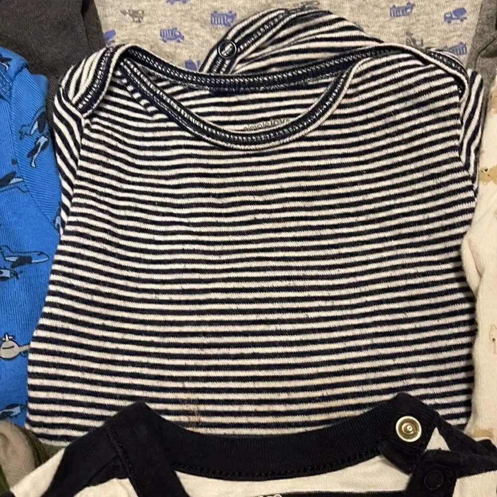 Bundle of ten Long Sleeve Onesies 6-12 months
